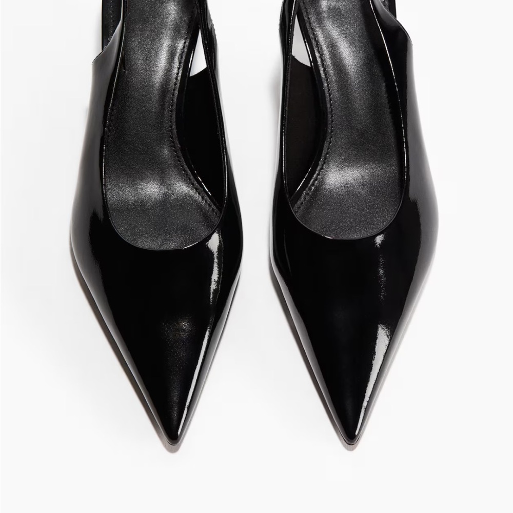 Black Slingback Heels - Picture 7 of 7